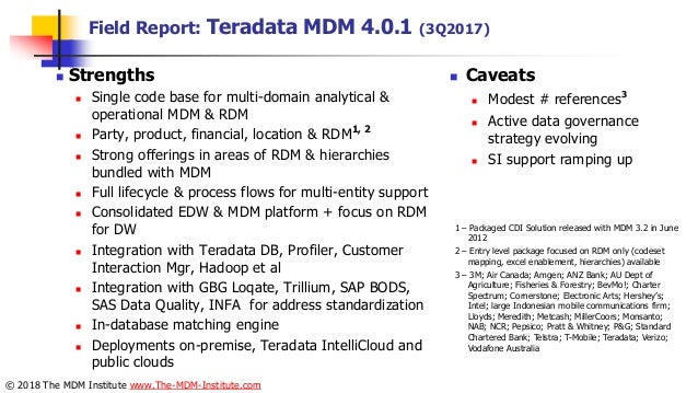 Analyst Field Reports On Top 20 Multi Domain Mdm Solutions