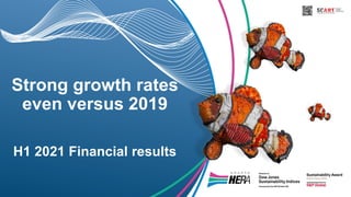 Strong growth rates
even versus 2019
H1 2021 Financial results
 