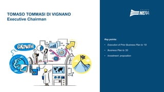 GRUPPOHERA
TOMASO TOMMASI DI VIGNANO
Executive Chairman
Key points:
• Execution of Prior Business Plan to ‘19
• Business Plan to ‘20
• Investment proposition
 