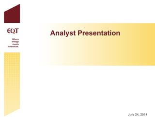Analyst Presentation
July 24, 2014
 