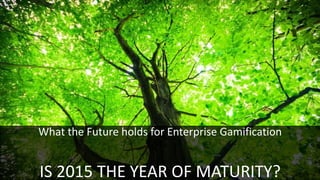 Gamify Performance
What the Future holds for Enterprise Gamification
IS 2015 THE YEAR OF MATURITY?
 