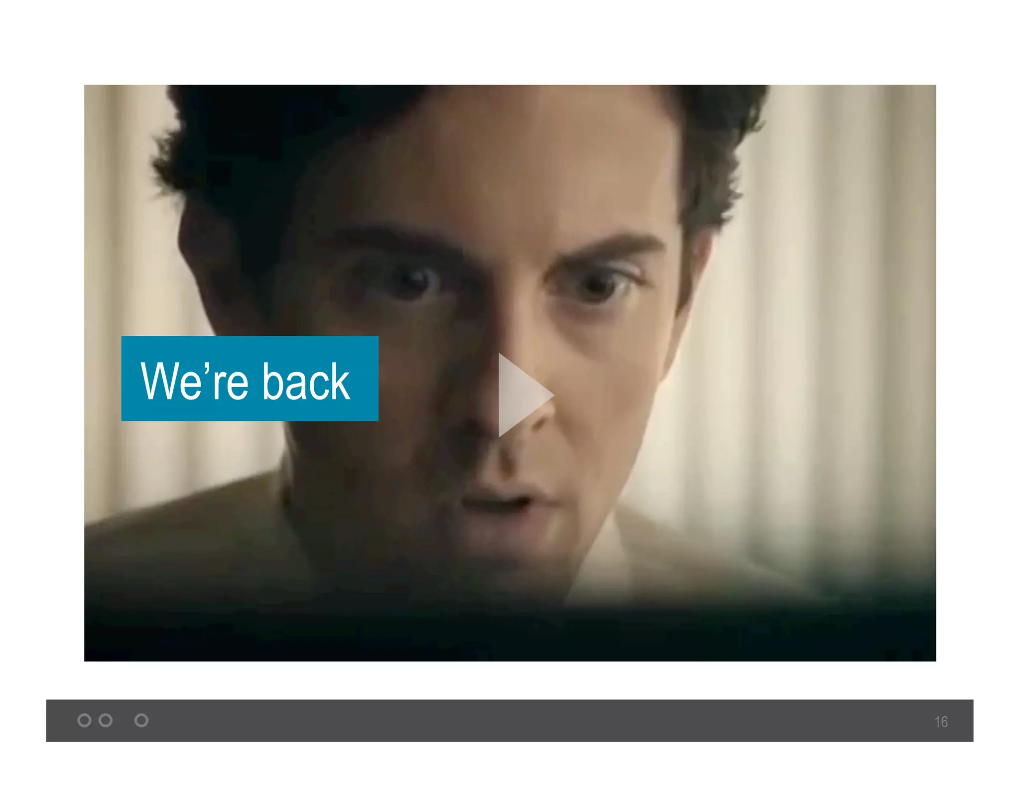 16
We’re back
 