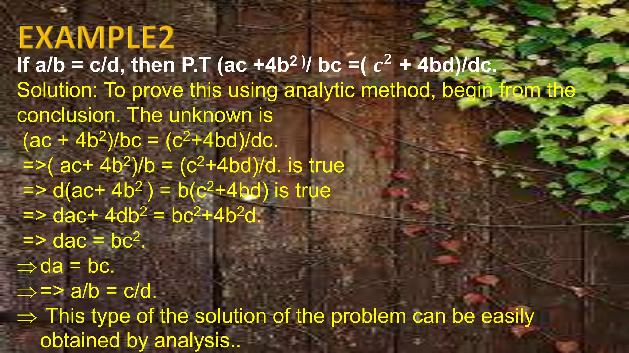 Analytic Method | PPT