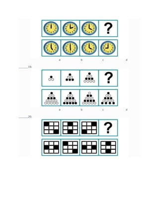 a b c d
______19.
a b c d
______20.
 