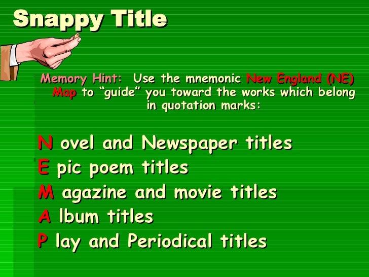 Movie titles in an essay