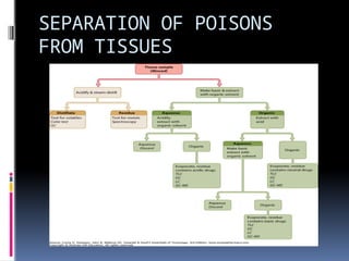 SEPARATION OF POISONS
FROM TISSUES
 