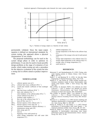 Analytical approach of thermosyphon solar domestic hot | PDF