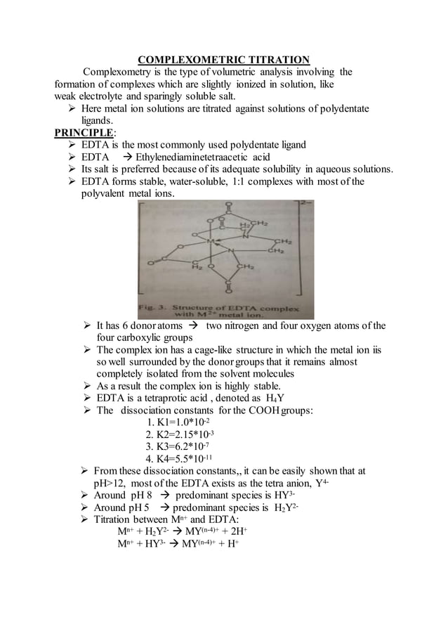 complexometric titration , colorimetry and spectrophotometry PDF