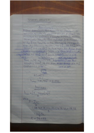 ANALYTICAL CHEMISTRY (CH2021) TUTORIAL SHEET AND SOLUTIONS | PDF
