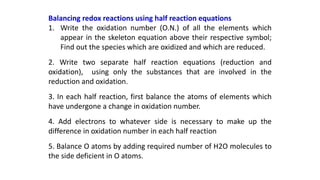 Balancing Redox Using Oxidation Numbers Comprehensive Guide to Redox Reactions: Oxidation, Reduction, and ...