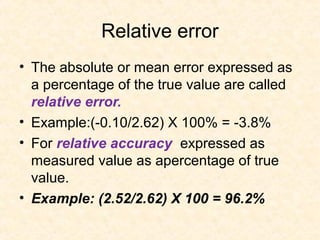 Percent Error Formula Chemistry