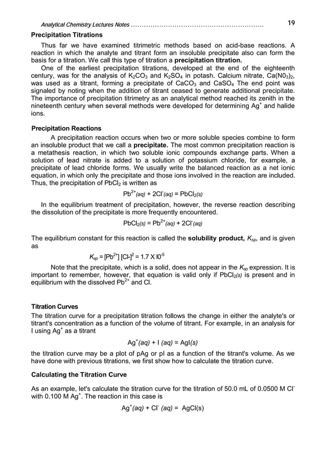 ANALYTICAL CHEMISTRY LECTURE NOTES PPT PDF DOWNLOAD visual data 6