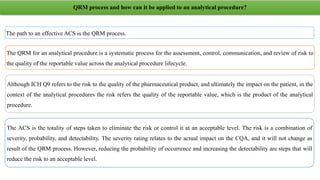 Qrm Lifecycle Analytical control strategy 2 | PPTX