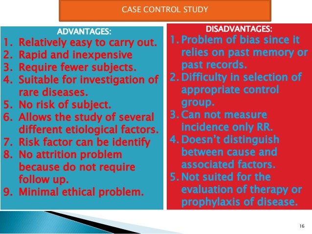 Analytical epidemiology case control study