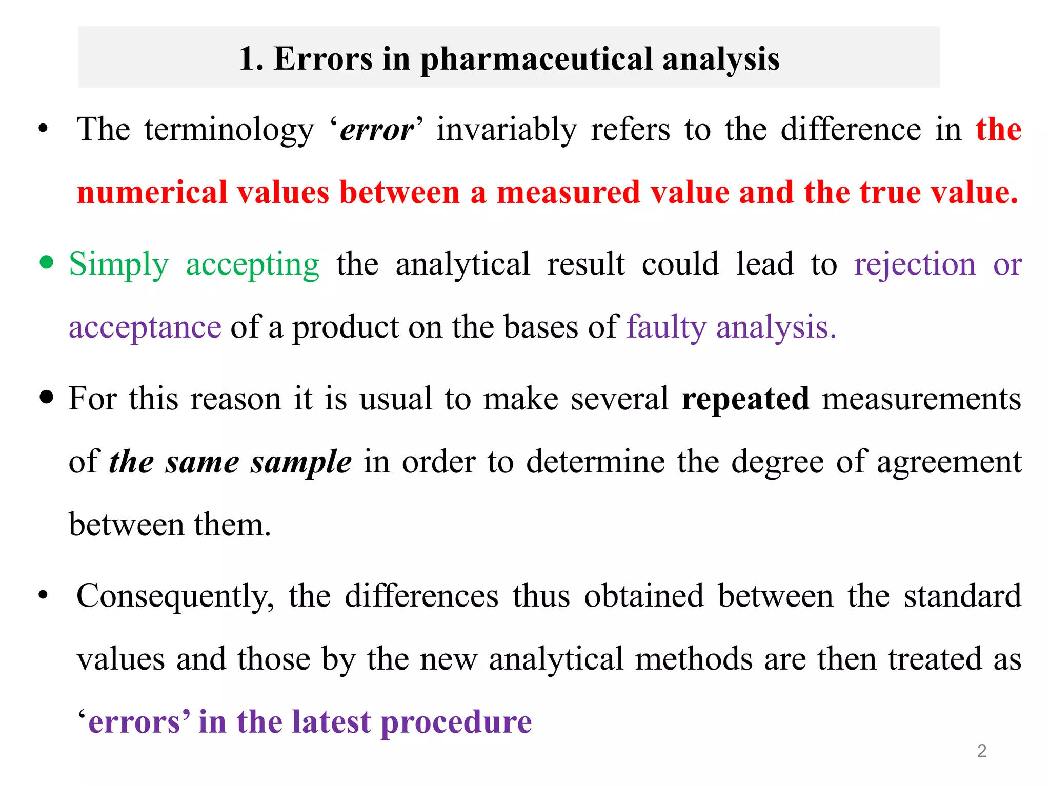 Analytical Errors And Validation Of Analytical Procedures Pdf