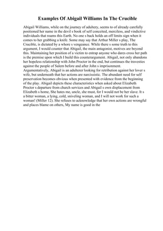 Vindictive Example Analytical Essay Introduction Example | PDF