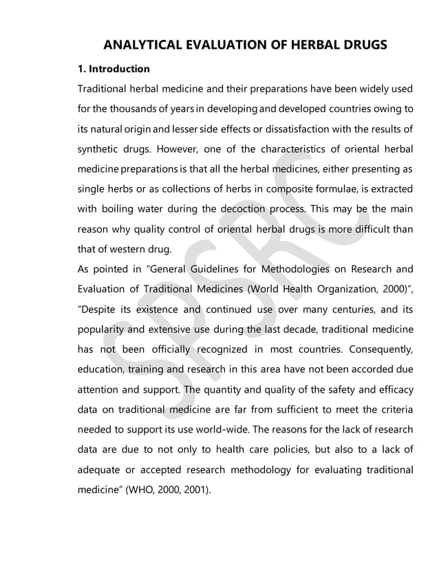Analytical evaluation of herbal drugs PDF