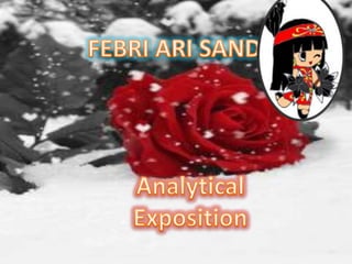 Analytical exposition
 