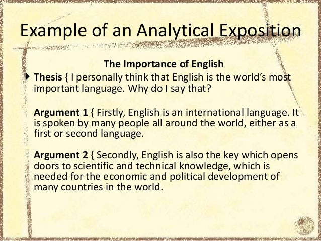 contoh analytical exposition text beserta thesis argument reiteration singkat