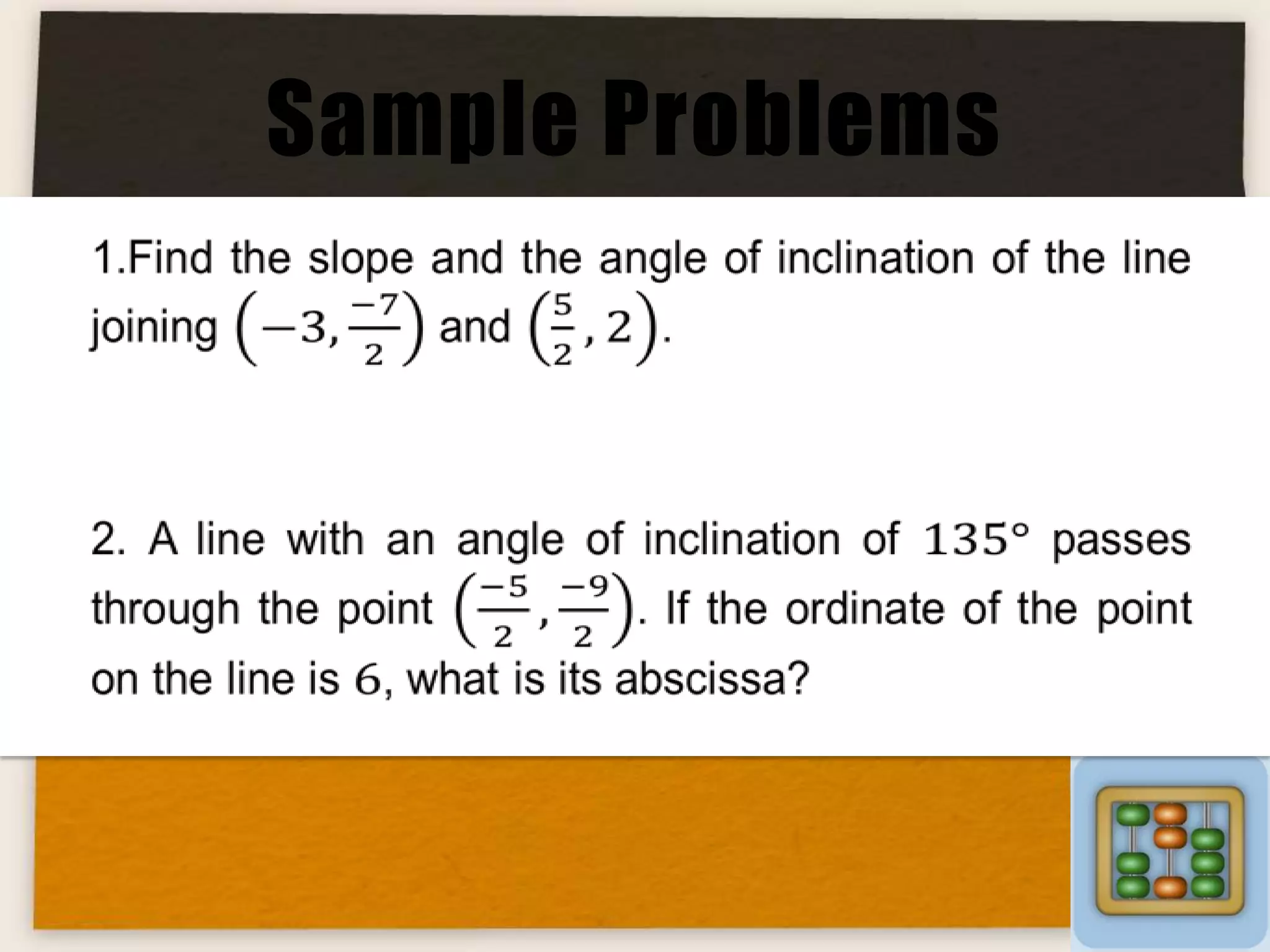 Sample Problems

 