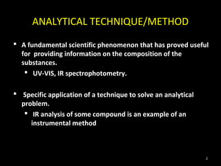Analytical instrumentation | PPT