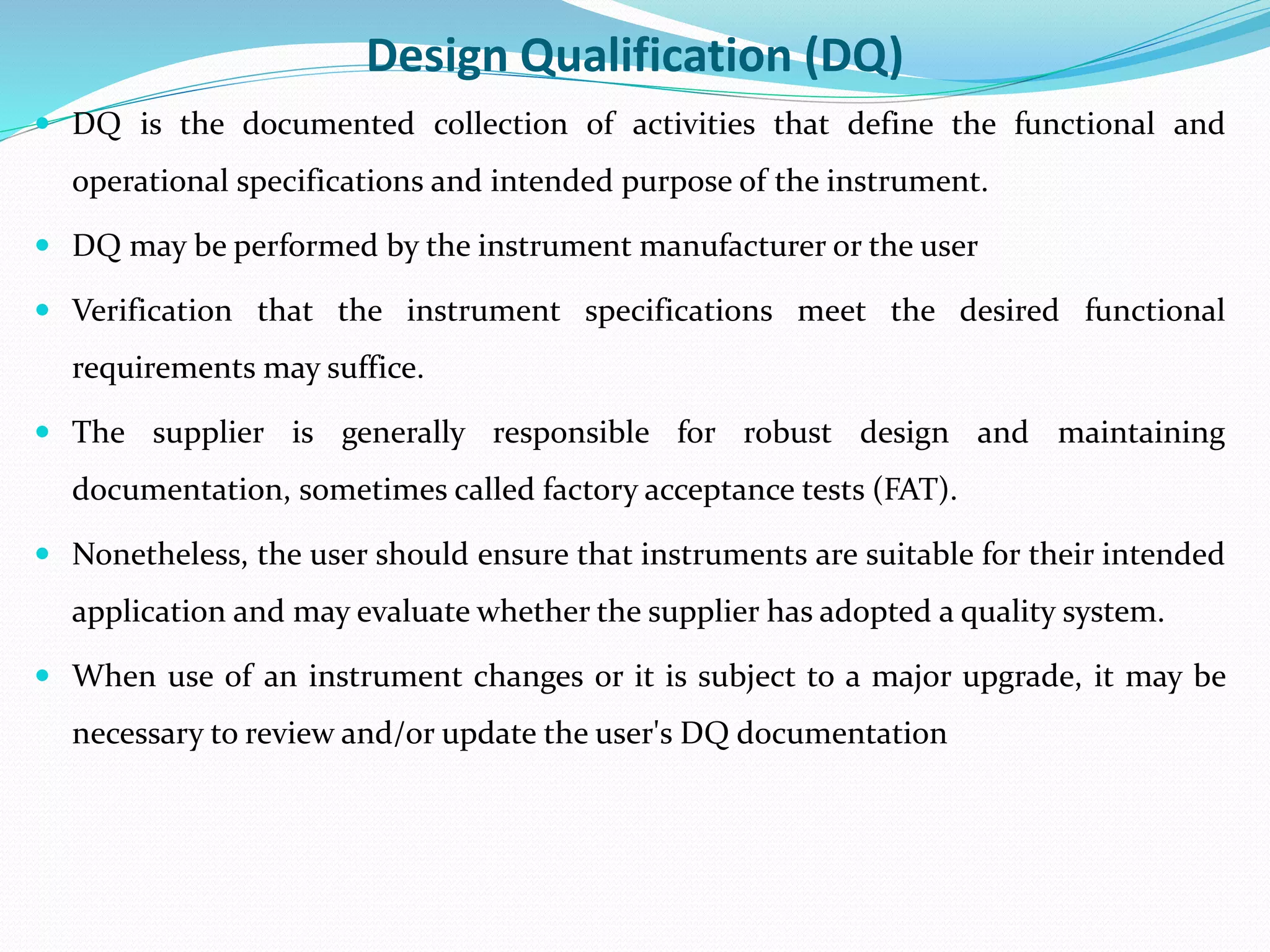 Analytical instrument qualification PPT