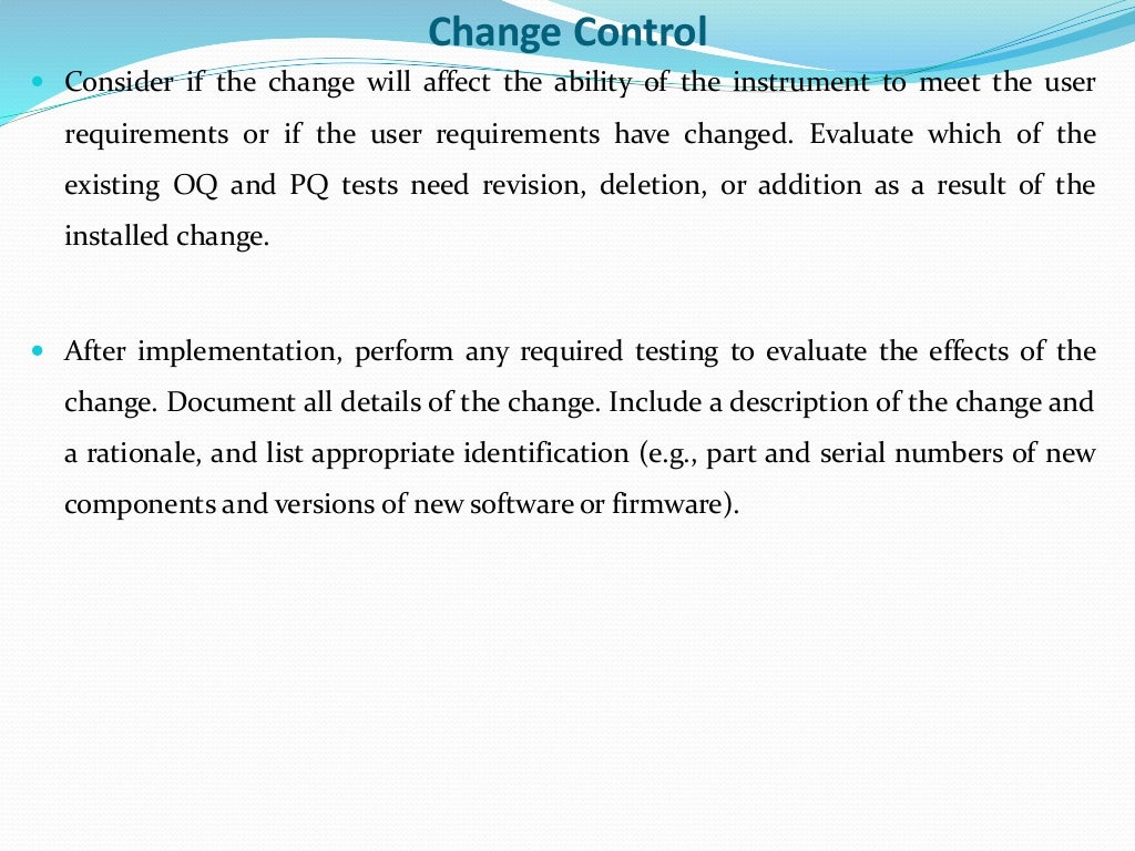 Analytical instrument qualification