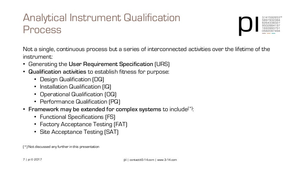 Analytical Instrument Qualification USP chapter 1058 revision