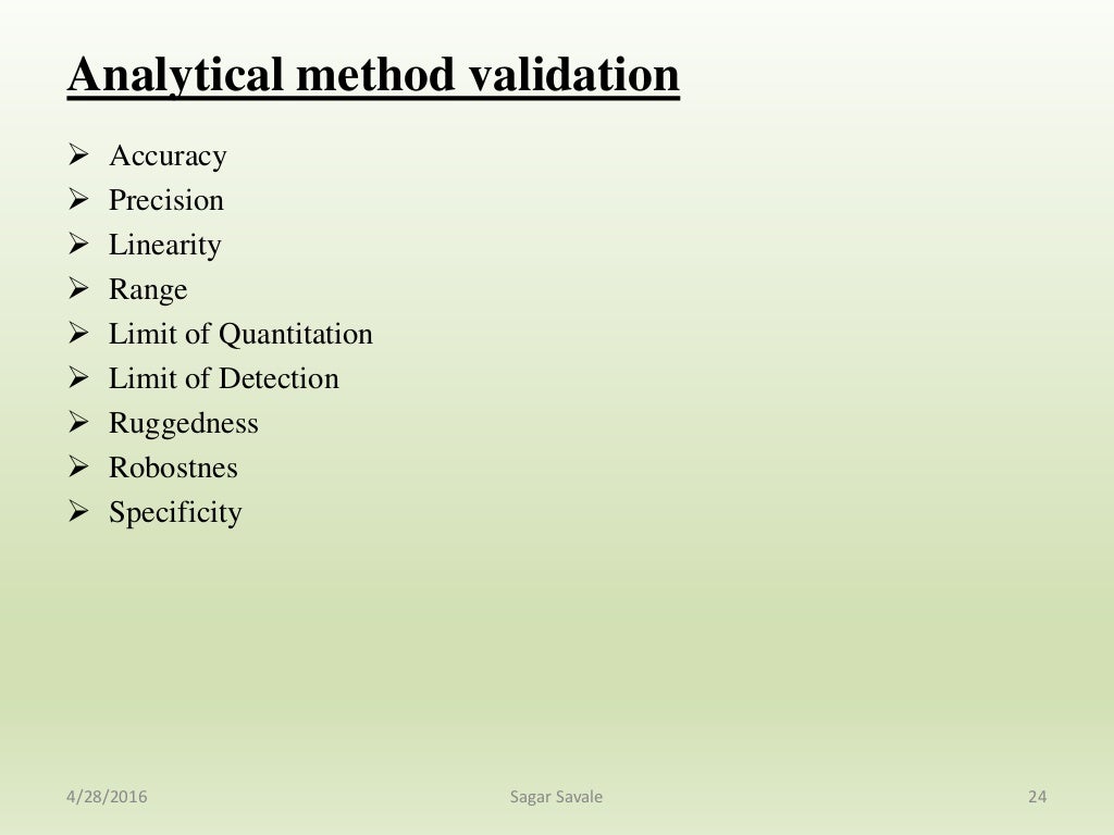 Analytical method development