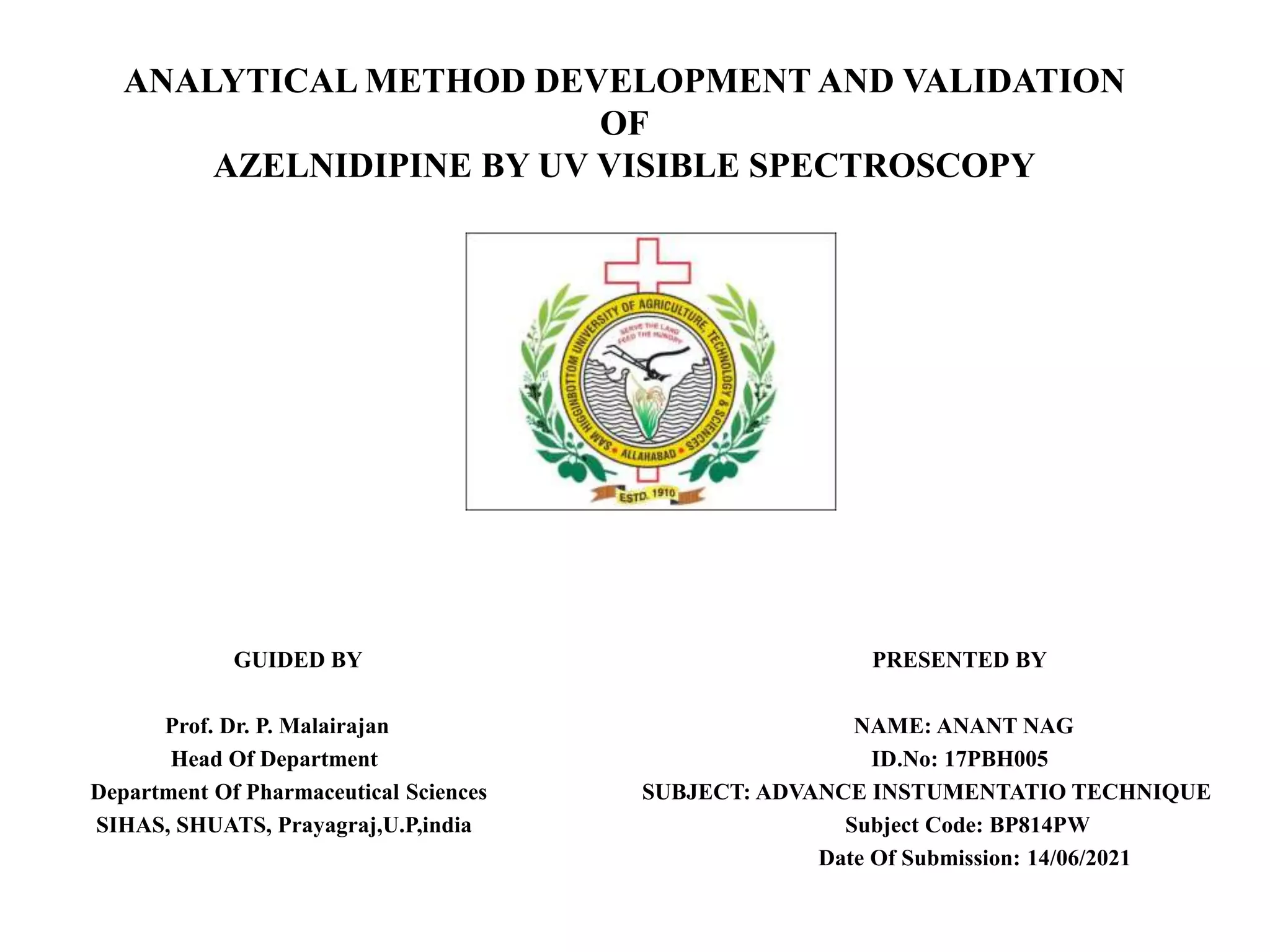 Analytical method development and validation | PPT