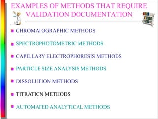 Analytical method validation | PPTX