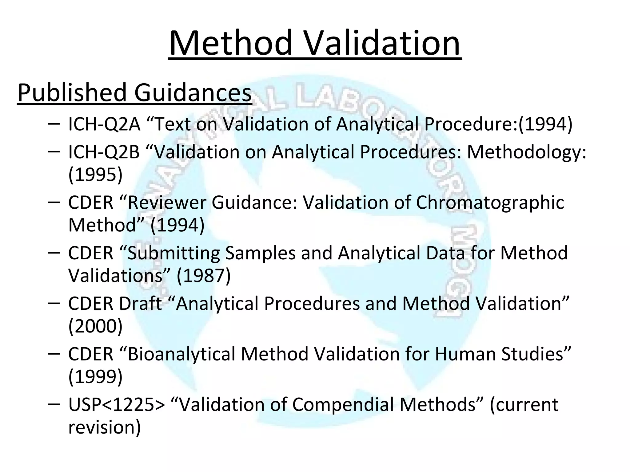 Analytical method validation | PPT | Chemistry | Science