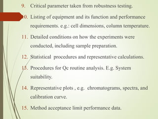 Analytical method validation | PPTX