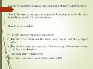 Total Error Approach Validation Analytical method validation | PPTX