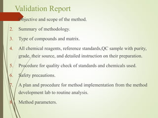 Analytical method validation | PPTX
