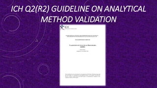 Ich Q2 R2 Method Analytical method validation it is helpful for you all | PDF