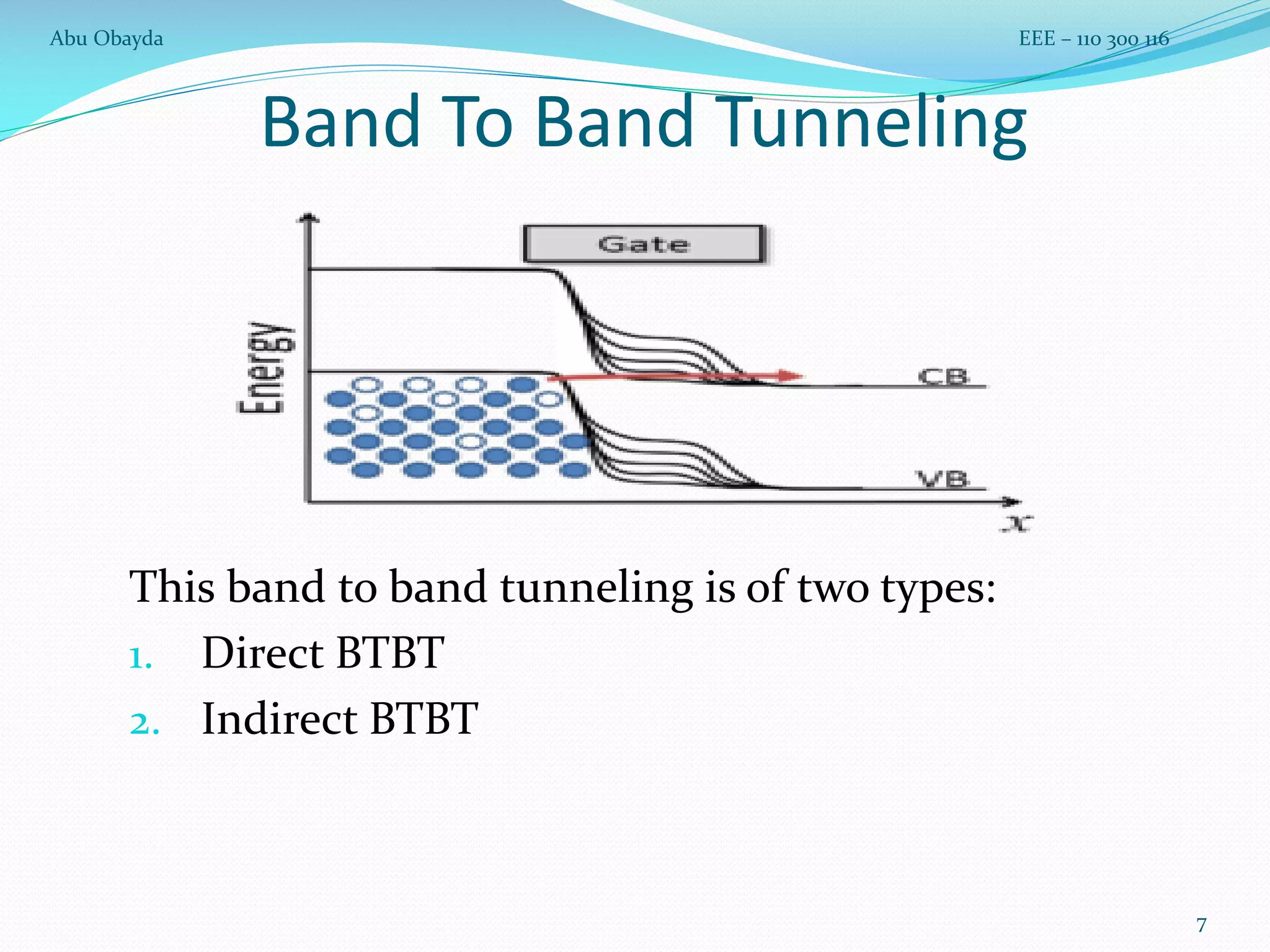 Analytical Modeling of Tunneling Field Effect Transistor (TFET) | PDF ...