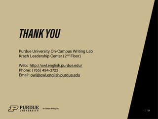 Analytical Research Projects - Purdue University