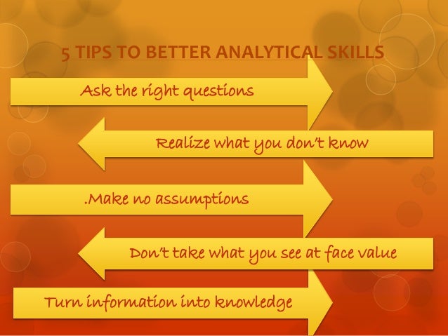what is an analytical skill