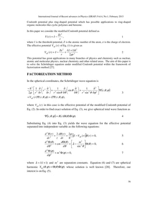 ANALYTICAL SOLUTIONS OF THE MODIFIED COULOMB POTENTIAL USING THE ...