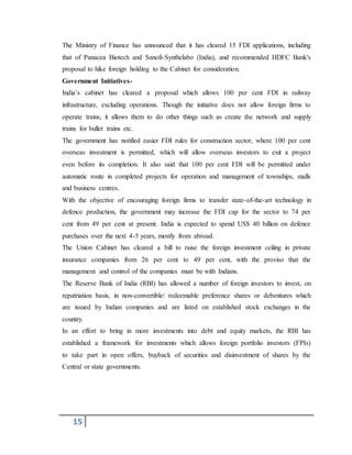 Analytical study of foreign direct investment in india | DOCX