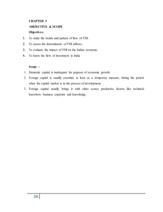 Analytical study of foreign direct investment in india | DOCX