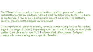 Advanced Analytical Techniques for Material Characterization: XRD and ...