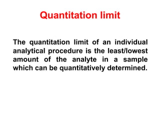 Analytical method validation | PDF