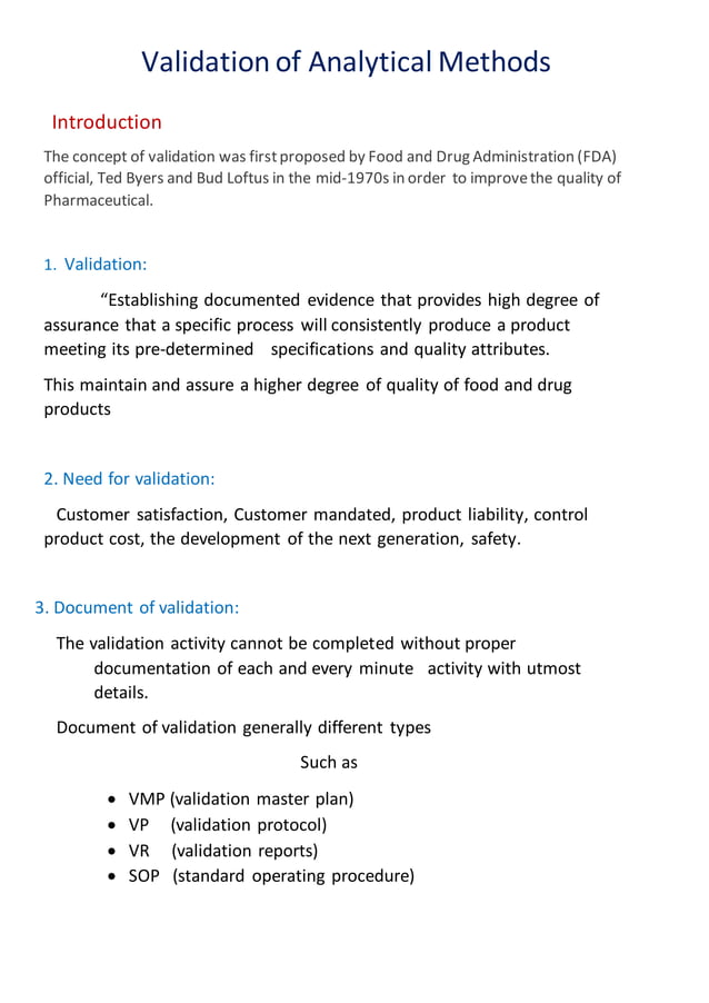 Analytical validation | DOCX
