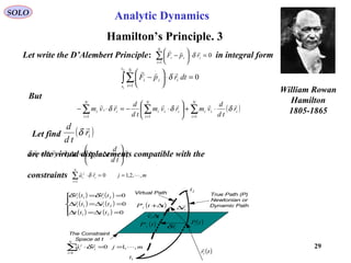 William R. Hamilton Math Examples And Explanations Analytic dynamics | PPT