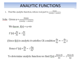 ANALYTIC FUNCTIONS
 