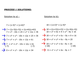 Solution to a) : Solution to b): PROCESS 1 SOLUTIONS: 