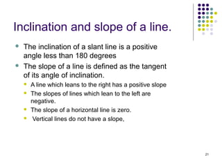 Left Incline Meaning Analytic geometry lecture1 | PPT
