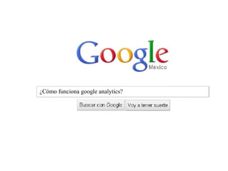 ¿Cómo funciona google analytics?
 